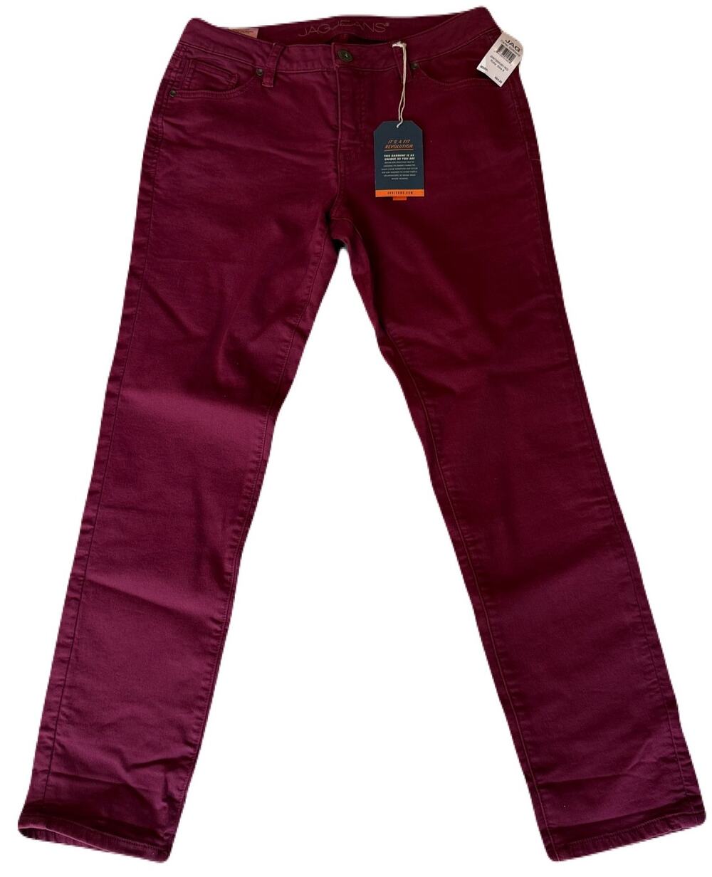 Jag Jeans Carter Girlfriend Jeans  - Ruby Red - Size 8 NWT